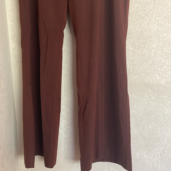 Anthropologie Cartonnier Monica Flannel Trousers Pants Rust Brown Orange 10 - Picture 6 of 9